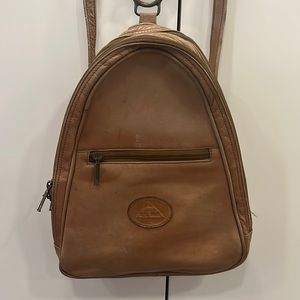 Vintage leather backpack